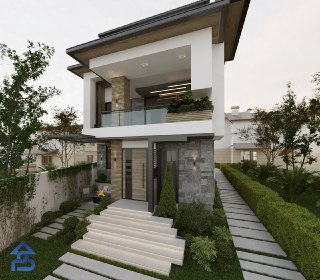 طراحی ویلای مدرن دوبلکس